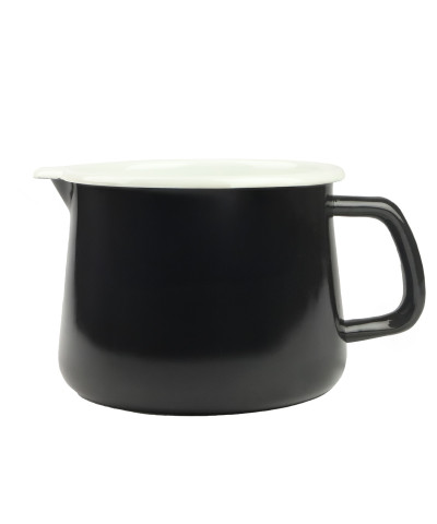 Kubek emaliowany z wylewką 1,1l czarny