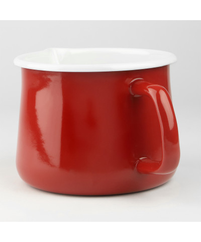 Kubek emaliowany z wylewką 1,1l czerwony