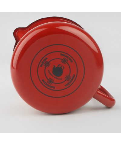 Kubek emaliowany z wylewką 1,1l czerwony