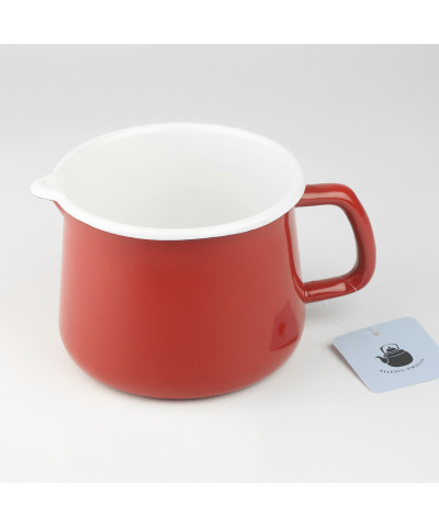 Kubek emaliowany z wylewką 1,1l czerwony