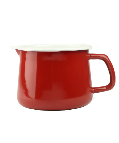 Kubek emaliowany z wylewką 1,1l czerwony