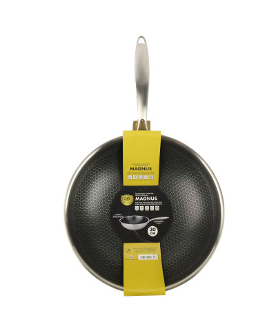 Wok stalowy z powłoką nieprzywierającą MAGNUS 30cm