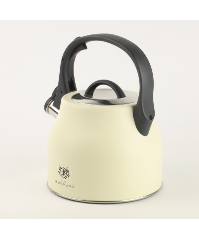 Czajnik stalowy z gwizdkiem FORTIS  2,3l kremowy