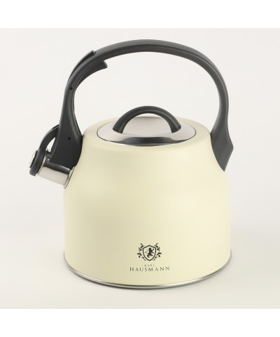 Czajnik stalowy z gwizdkiem FORTIS  2,3l kremowy