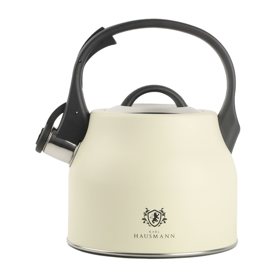 Czajnik stalowy z gwizdkiem FORTIS  2,3l kremowy