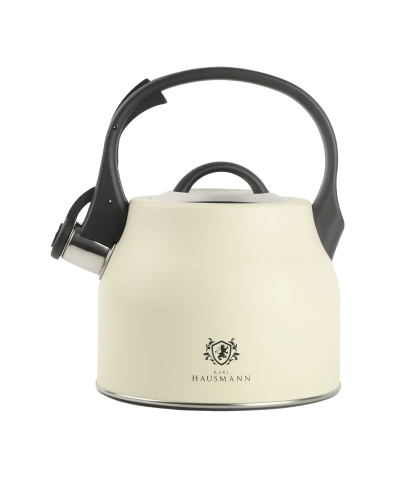 Czajnik stalowy z gwizdkiem FORTIS  2,3l kremowy