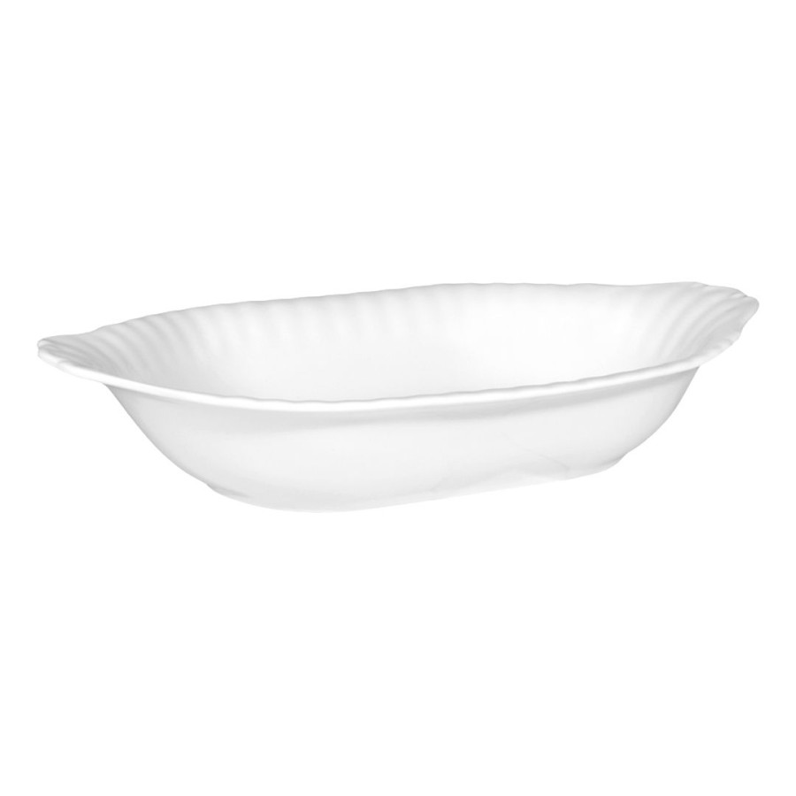 Półmisek porcelanowy do ryby Chodzież Iwona biała 33 cm