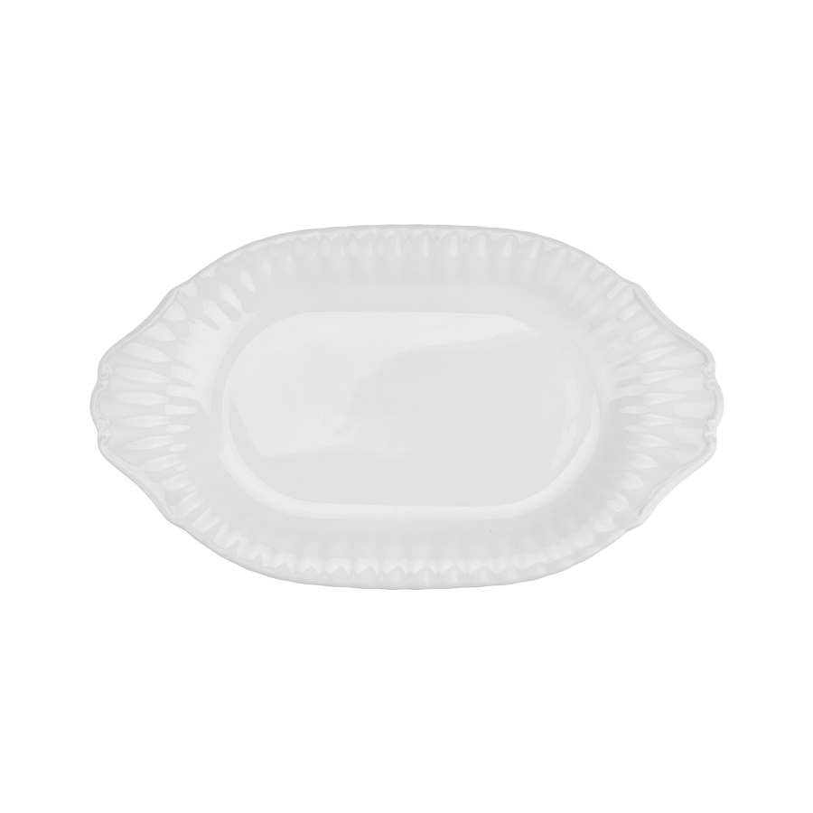 Półmisek owalny CHODZIEŻ Iwona biała 33 cm 