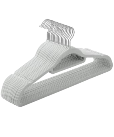 Komplet wieszaków welurowych 10 szt szare