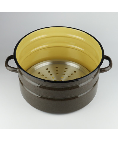 Garnek powidlak emaliowany z pokrywą wkładem do wecków 16L