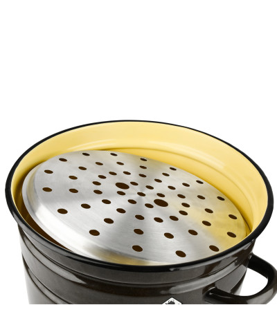 Garnek powidlak emaliowany z pokrywą wkładem do wecków 16L