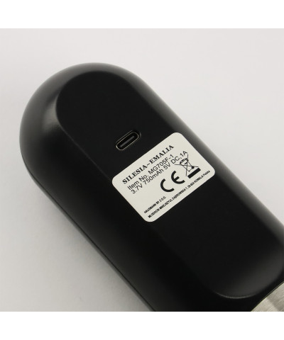 Elektryczny młynek do soli i pieprzu czarny Silesia Emalia