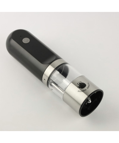 Elektryczny młynek do soli i pieprzu czarny Silesia Emalia