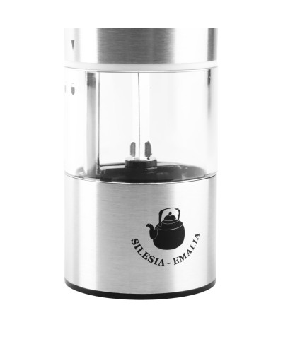 Elektryczny młynek do soli i pieprzu biały Silesia Emalia