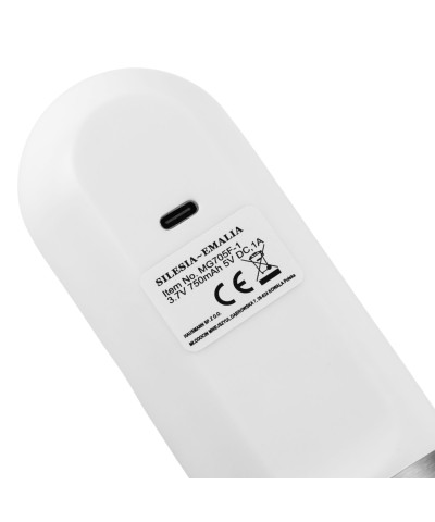 Elektryczny młynek do soli i pieprzu biały Silesia Emalia