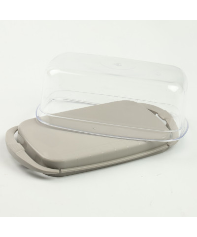 Maselnica z pokrywą kloszem 19 x 12,5 cm beżowa