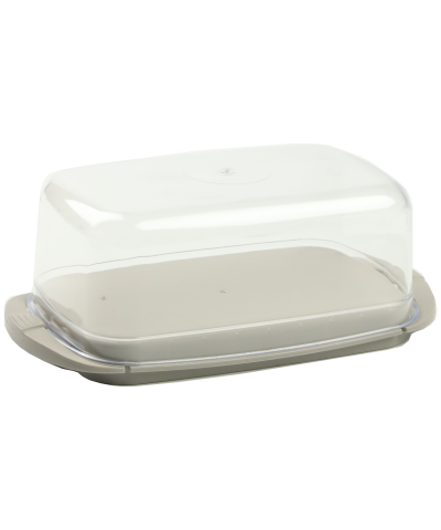 Maselnica z pokrywą kloszem 19 x 12,5 cm beżowa