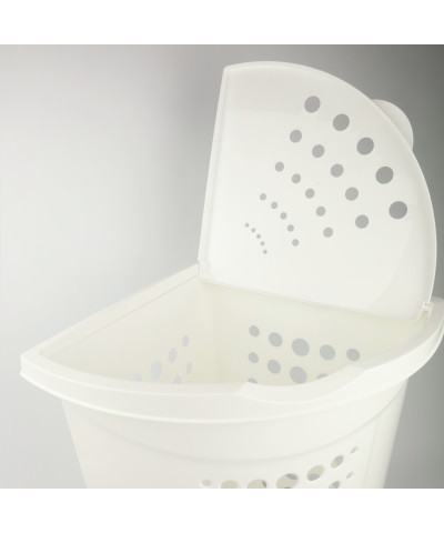 Kosz na pranie VIKING narożny 45l biały