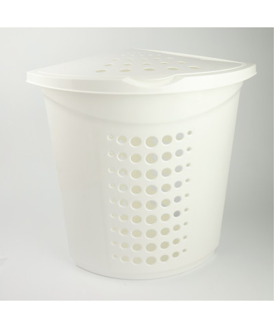 Kosz na pranie VIKING narożny 45l biały