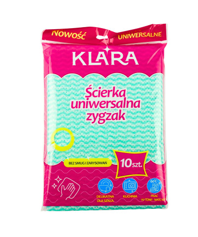 Ścierka uniwersalna zygzak – 10 szt Klara