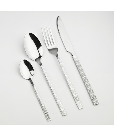 Komplet sztućców w pudełku JAGNA 24-elementowy Srebrne