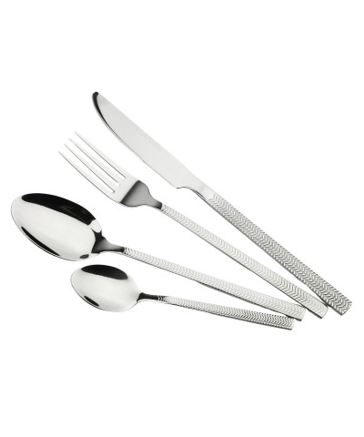 Komplet sztućców w pudełku JAGNA 24-elementowy Srebrne