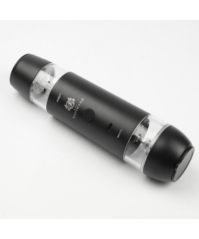 Elektryczny młynek do soli i pieprzu 2w1 czarny