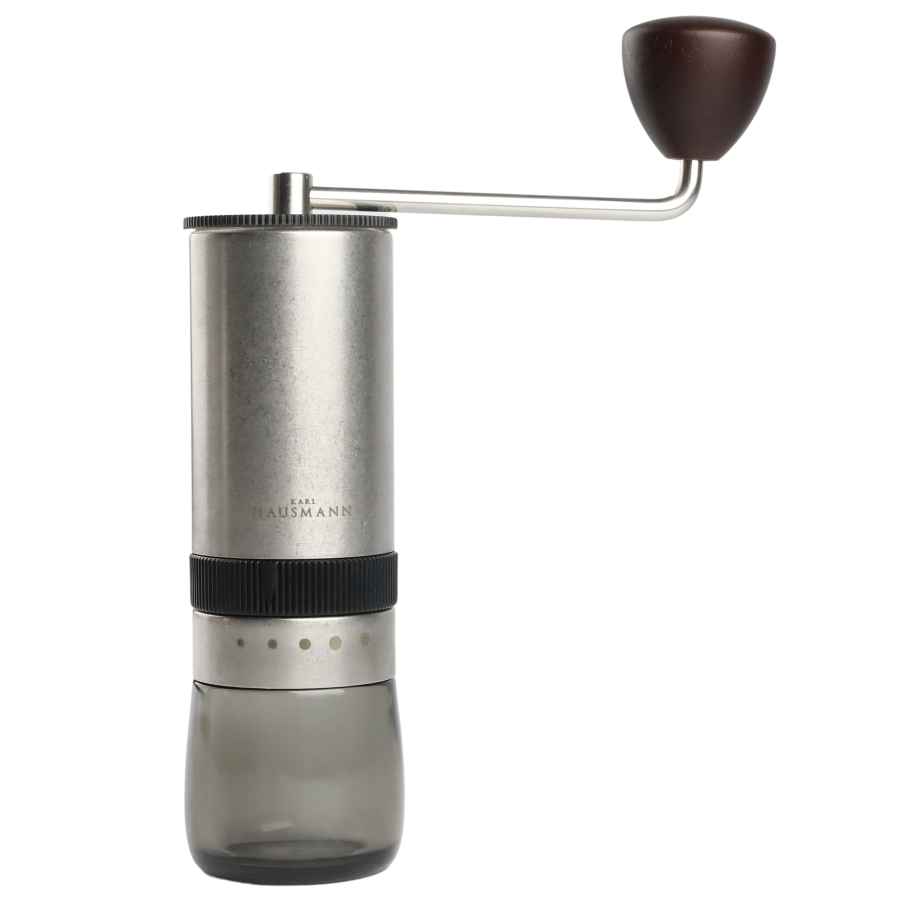 Młynek ręczny do mielenia kawy Karl Hausmann srebrny