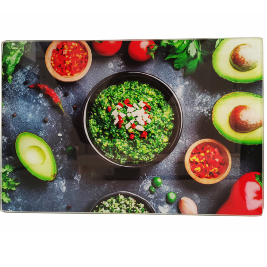 Deska szklana  20x30 cm warzywa