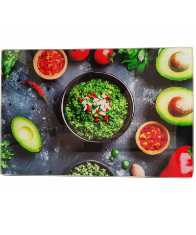 Deska szklana  20x30 cm warzywa