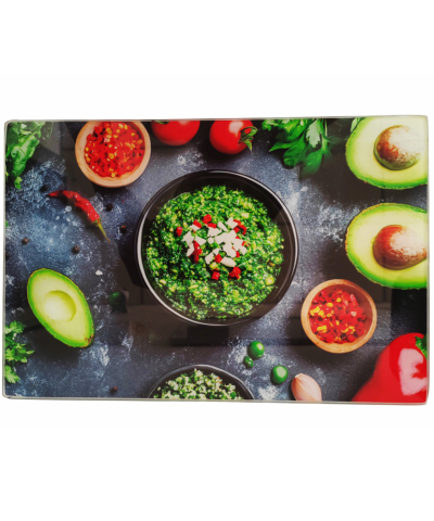 Deska szklana  30x40 cm warzywa