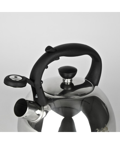 Czajnik ze stali nierdzewnej ARLETTE czarna rączka 1,8l