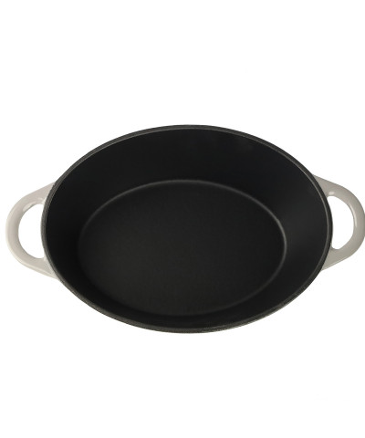 Brytfanna żeliwna emaliowana szara 29cm Ludwika