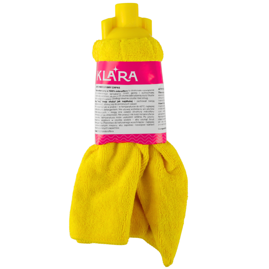 Mop mikrofibra żółta Klara