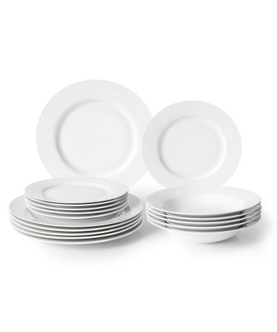 Komplet obiadowy Bella 18-elementowy biały