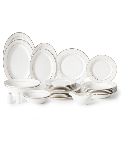 Serwis obiadowy Bella 29 el. złoty pasek