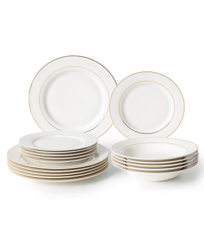 Serwis obiadowy Bella 29 el. złoty pasek