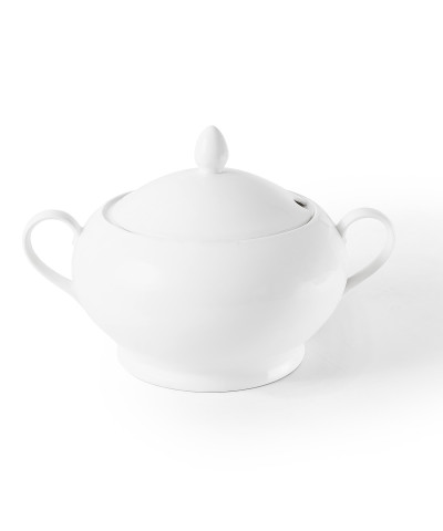 Waza do zupy porcelanowa 3l biała Bella