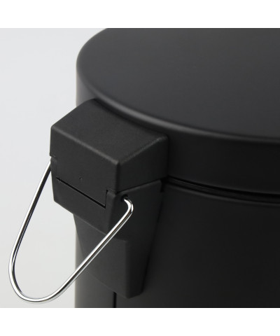 Kosz na śmieci z pedałem czarny matowy  10l