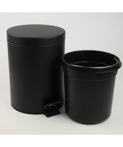 Kosz na śmieci z pedałem czarny matowy  10l