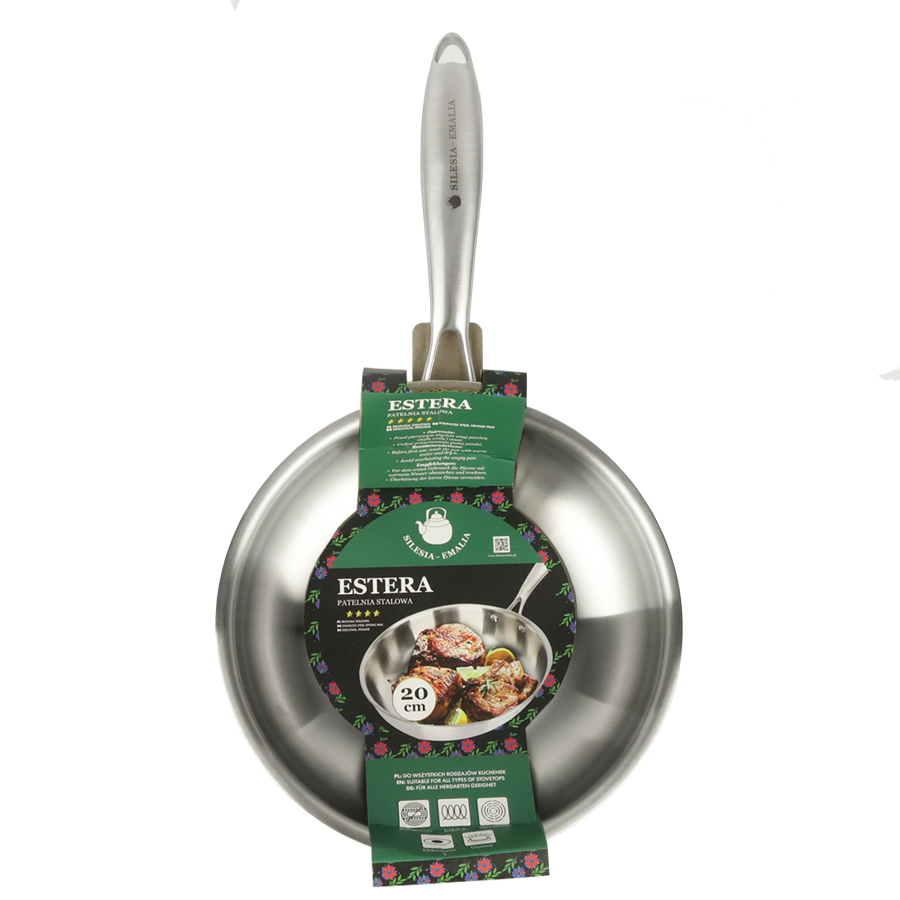 Patelnia stalowa 20 cm ESTERA Silesia Emalia