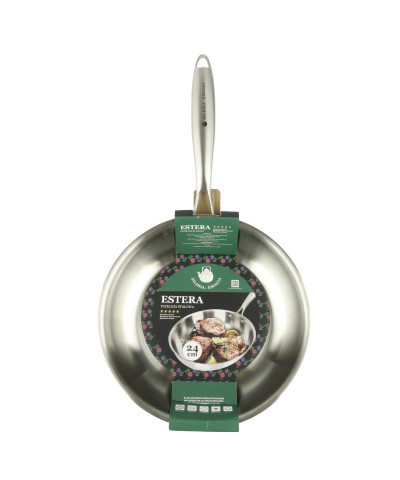 Patelnia stalowa 24 cm ESTERA Silesia Emalia