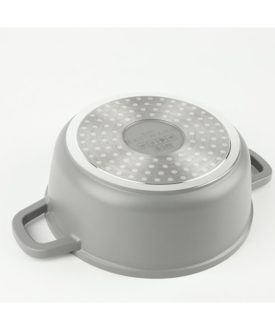 Garnek aluminiowy GRANT z pokrywą okrągły 2,3l