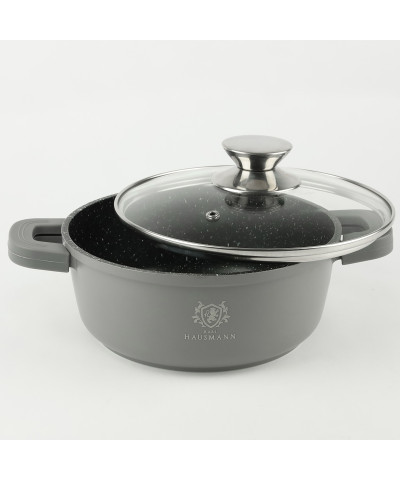 Garnek aluminiowy GRANT z pokrywą okrągły 2,3l