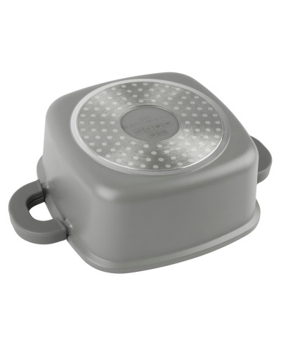 Garnek aluminiowy GRANT z pokrywą kwadratowy 2,3l