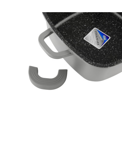 Garnek aluminiowy GRANT z pokrywą kwadratowy 2,3l