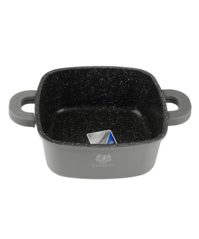 Garnek aluminiowy GRANT z pokrywą kwadratowy 2,3l