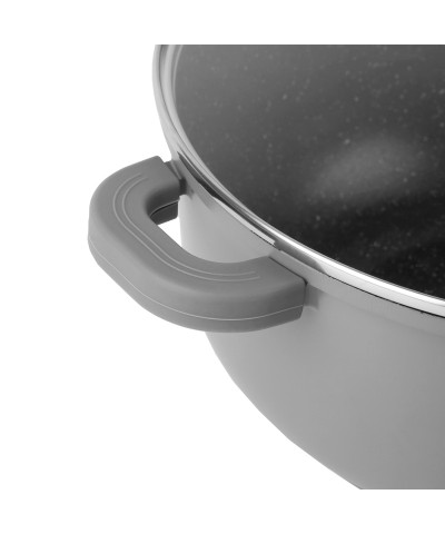 Garnek aluminiowy GRANT z pokrywą okrągły 6,5l