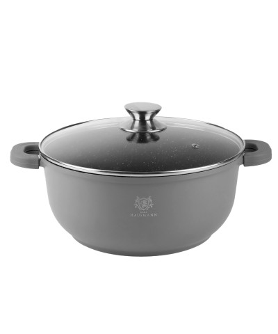 Garnek aluminiowy GRANT z pokrywą okrągły 6,5l