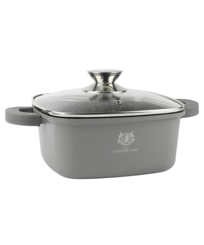 Garnek aluminiowy GRANT z pokrywą kwadratowy 6,5l